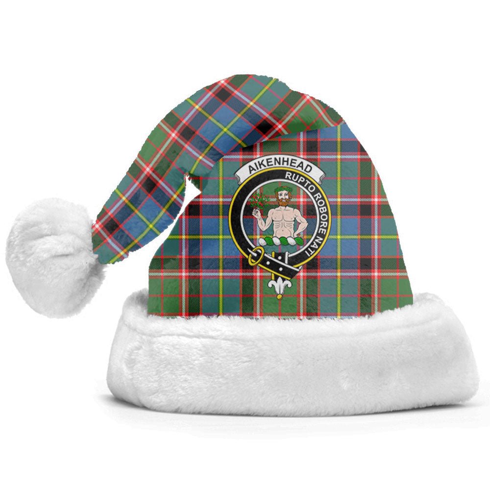 Clan Aikenhead Tartan Crest Christmas Santa Hat EZ46 Aikenhead Tartan Tartan Santa Hat   