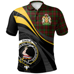 Clan Ainslie 02 Tartan Polo Shirt - Royal Coat Of Arms Style EF37 Ainslie 02 Tartan Tartan Polo   