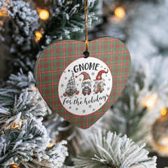 Clan Ainslie 2 Tartan Gnome Heart Ceramic Ornament BJ38 Ainslie 2 Tartan Gnome Tartan Christmas   