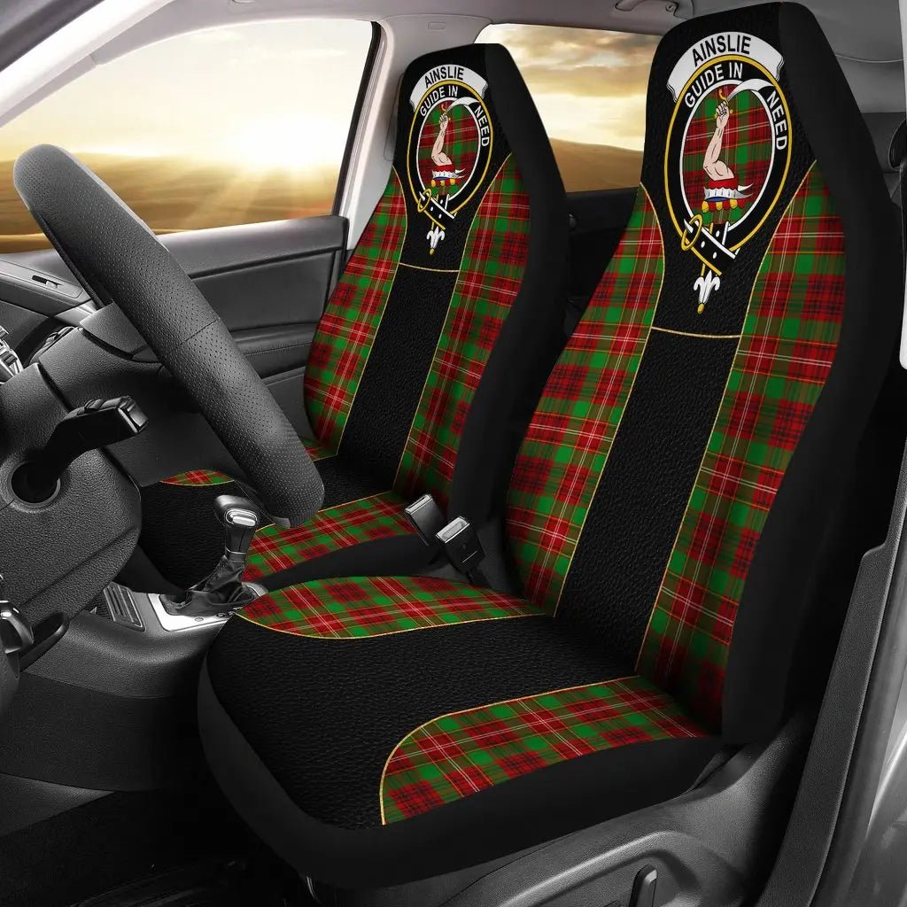 Clan Ainslie Tartan Crest Special Style Car Seat Cover HI52 Clan Ainslie Tartan Today   