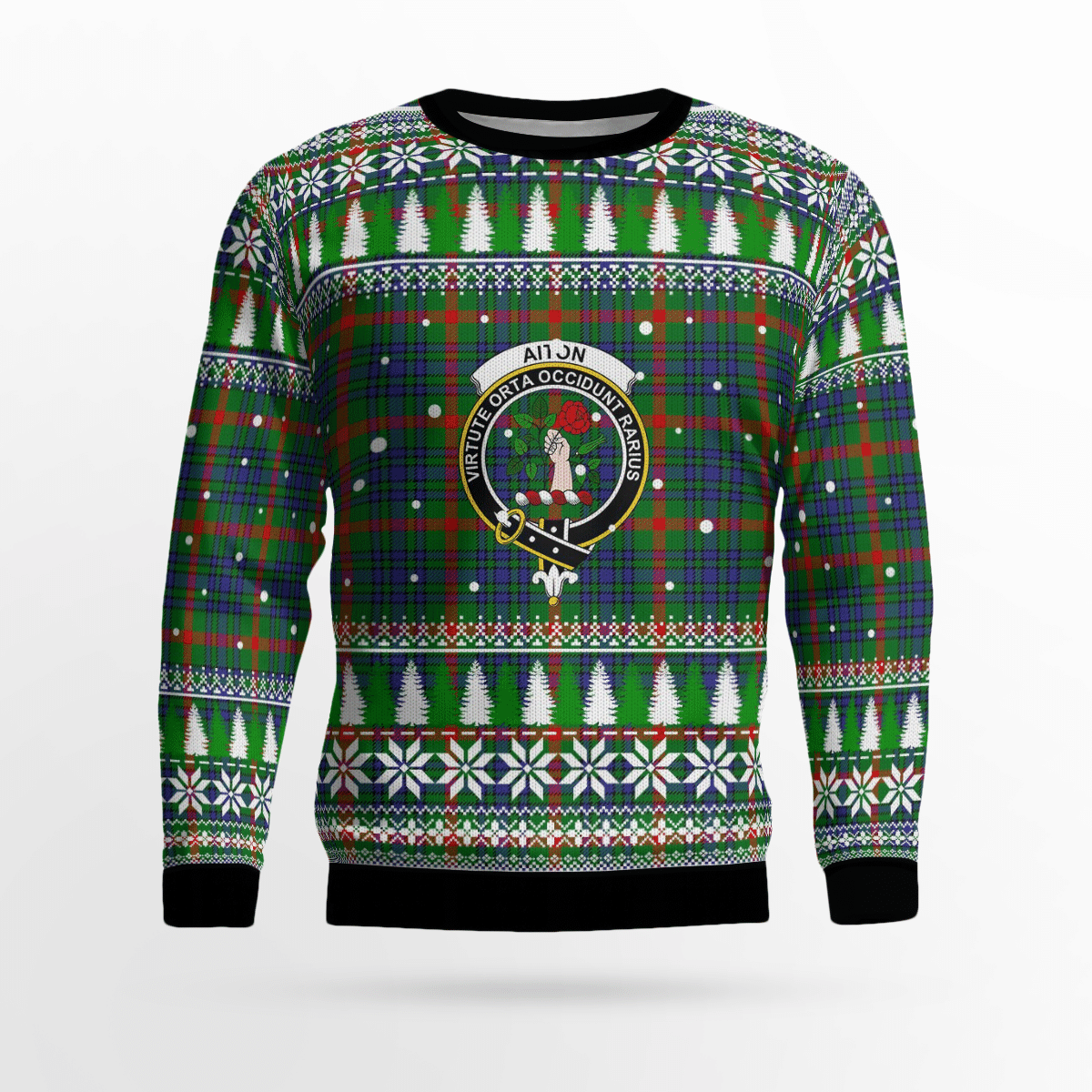 Clan Aiton Crest Tartan Christmas Ugly Sweater YN35 Aiton Crest Tartan Tartan Ugly Sweater   