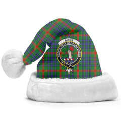 Clan Aiton Tartan Crest Christmas Santa Hat NZ28 Aiton Tartan Tartan Santa Hat   