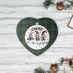 Clan Aiton Tartan Gnome Heart Ceramic Ornament YS56 Aiton Tartan Gnome Tartan Christmas   