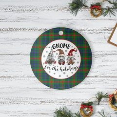 Clan Aiton Tartan Gnome Round Ceramic Ornament BQ30 Aiton Tartan Tartan Christmas   