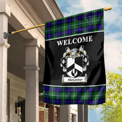 Clan Alexander Tartan Crest Black Garden Flag DP29 Clan Alexander Tartan Today   