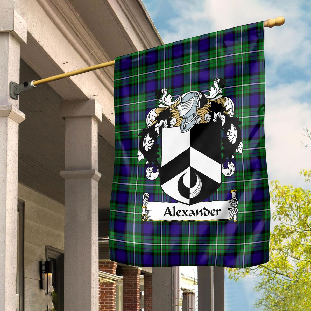 Clan Alexander Tartan Crest Garden Flag AE65 Clan Alexander Tartan Today   