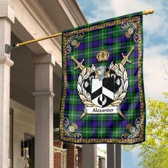 Clan Alexander Tartan Crest Garden Flag  - Celtic Thistle  SI14 Clan Alexander Tartan Today   