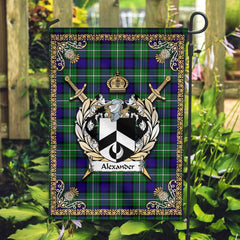 Clan Alexander Tartan Crest Garden Flag  - Celtic Thistle  SI14 Clan Alexander Tartan Today   