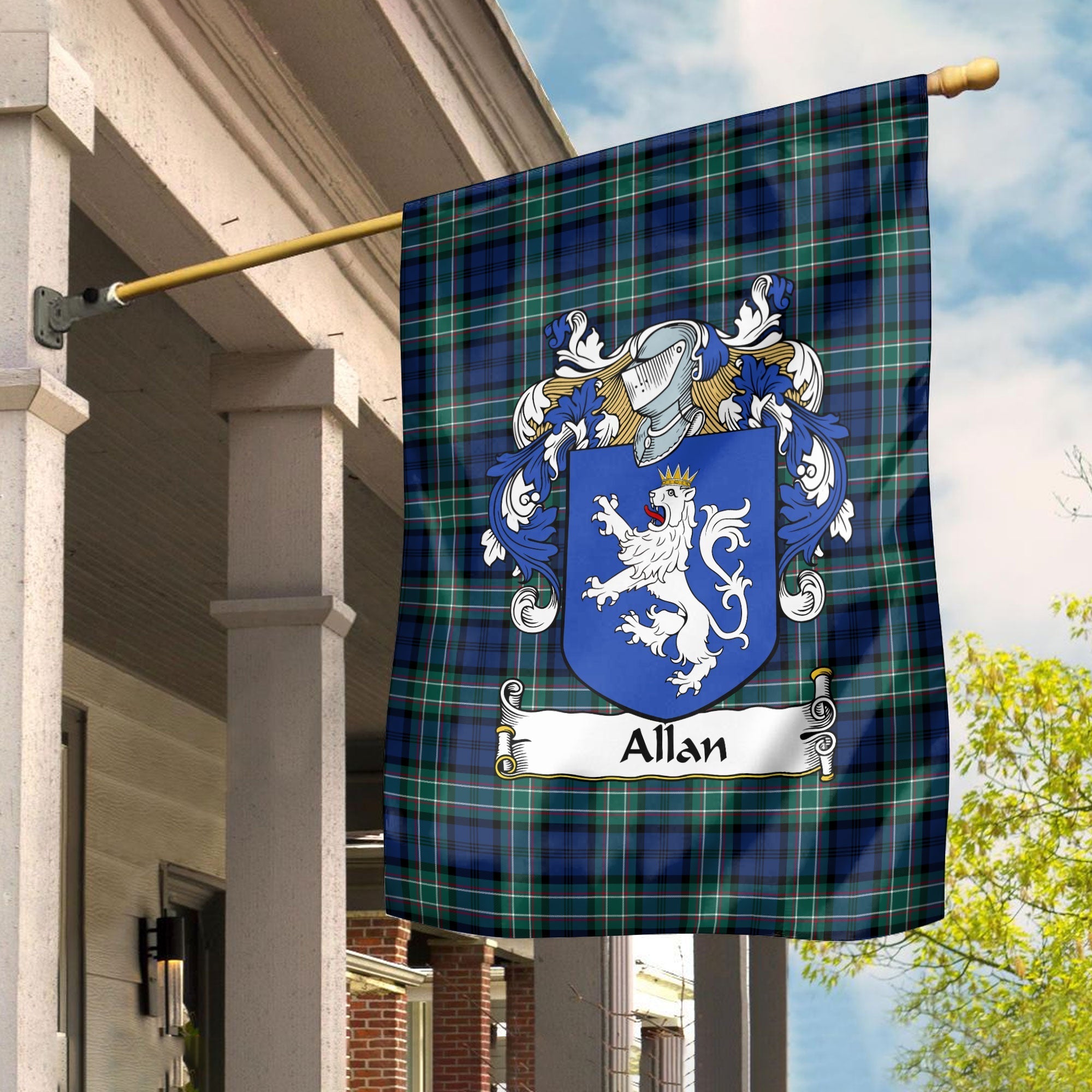 Clan Allan Tartan Crest Garden Flag IV23 Clan Hall Tartan Today   