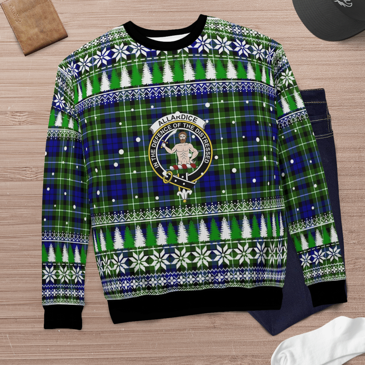 Clan Allardice Crest Tartan Christmas Ugly Sweater QO98 Allardice Crest Tartan Tartan Ugly Sweater   