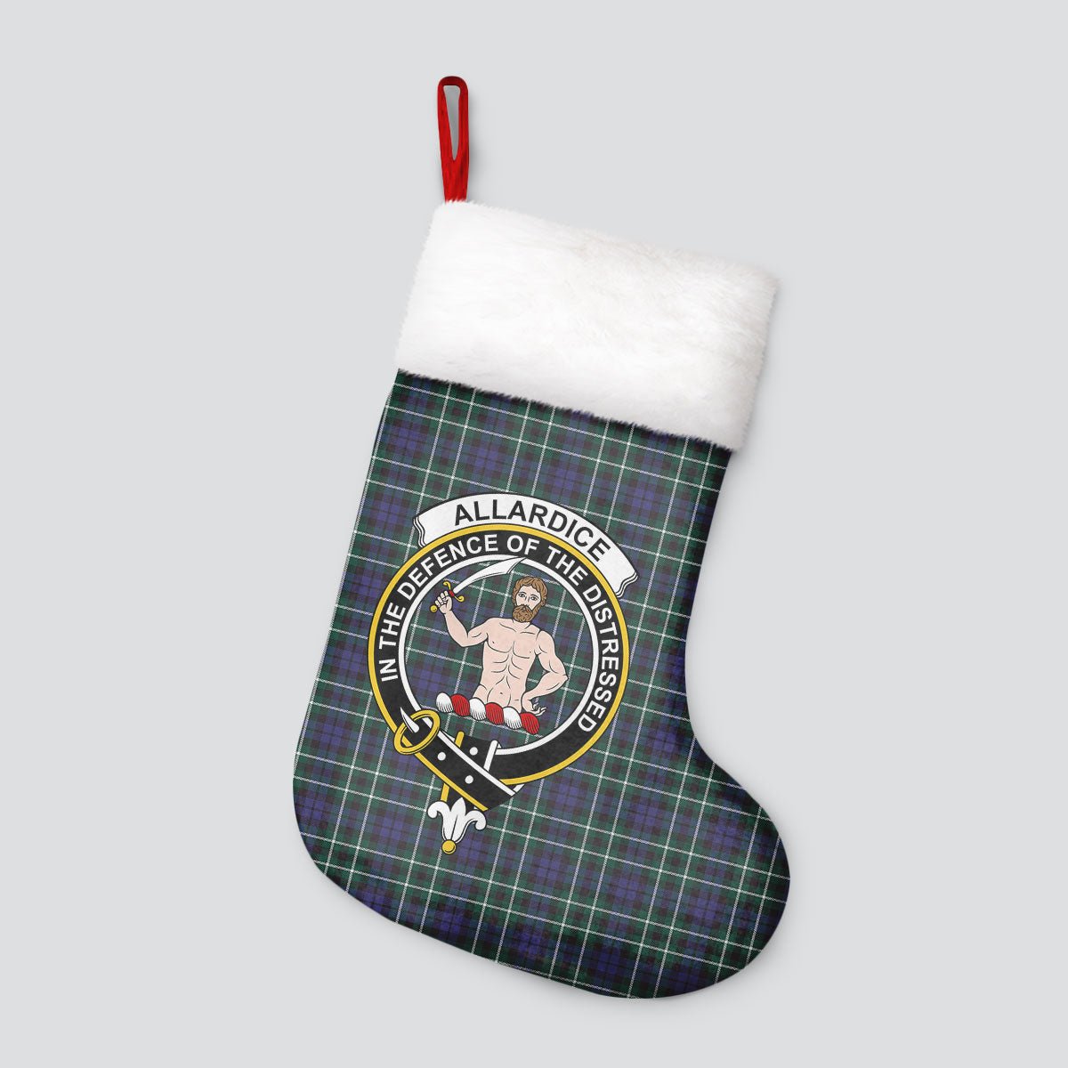 Clan Allardice Tartan Crest Christmas Stocking XZ98 Allardice Tartan Tartan Stocking   