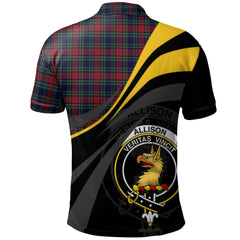 Clan Allison (1882) Tartan Polo Shirt - Royal Coat Of Arms Style XQ88 Allison (1882) Tartan Tartan Polo   