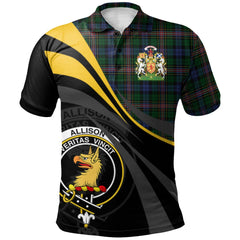 Clan Allison (MacBean and Bishop) Tartan Polo Shirt - Royal Coat Of Arms Style HF63 Allison (MacBean and Bishop) Tartan Tartan Polo   