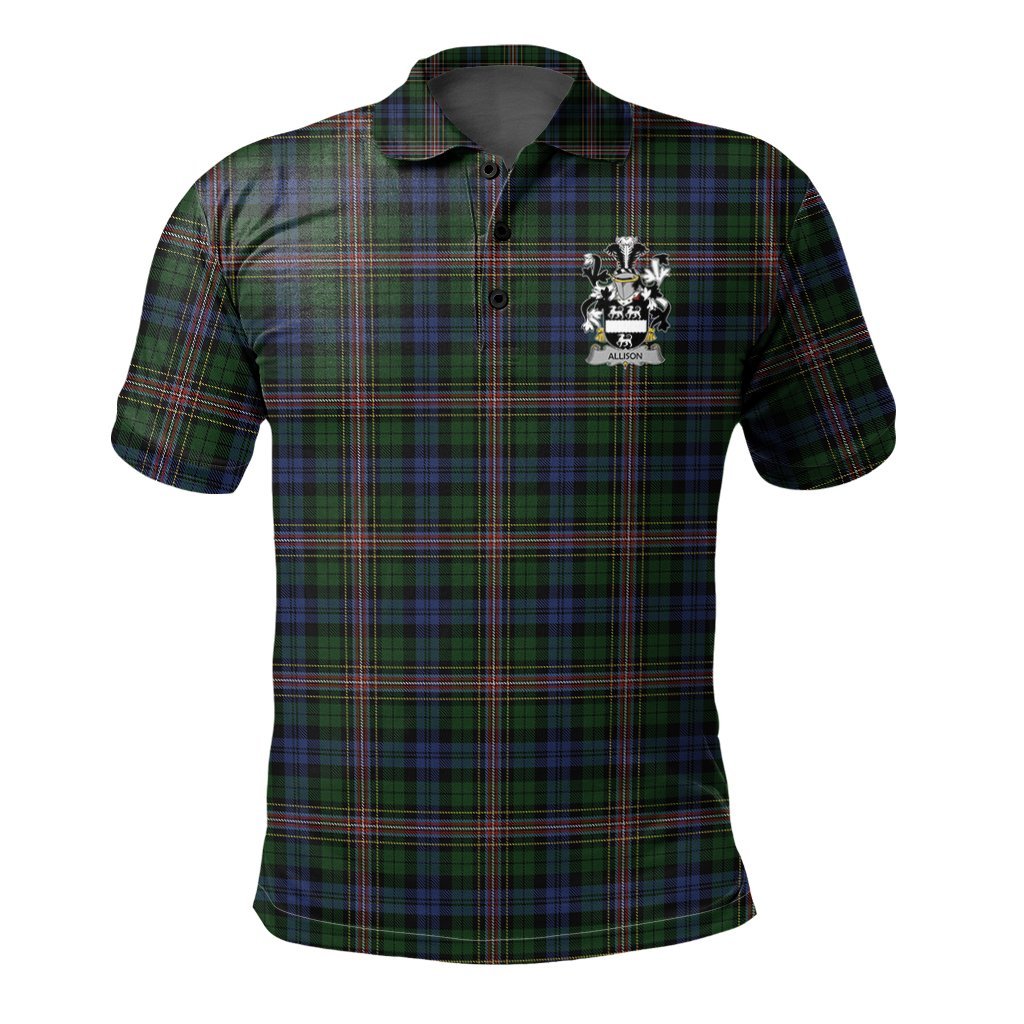 Clan Allison Tartan & Crest Family Polo Shirt PM31 Allison Tartan & Tartan Family Tartan Polo   