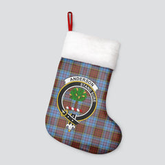 Clan Anderson Modern Tartan Crest Christmas Stocking MC10 Anderson Modern Tartan Tartan Stocking   