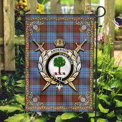 Clan Anderson Modern Tartan Crest Garden Flag  - Celtic Thistle  VM84 Clan Anderson Tartan Today   