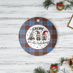 Clan Anderson Modern Tartan Gnome Round Ceramic Ornament ZT95 Anderson Modern Tartan Tartan Christmas   