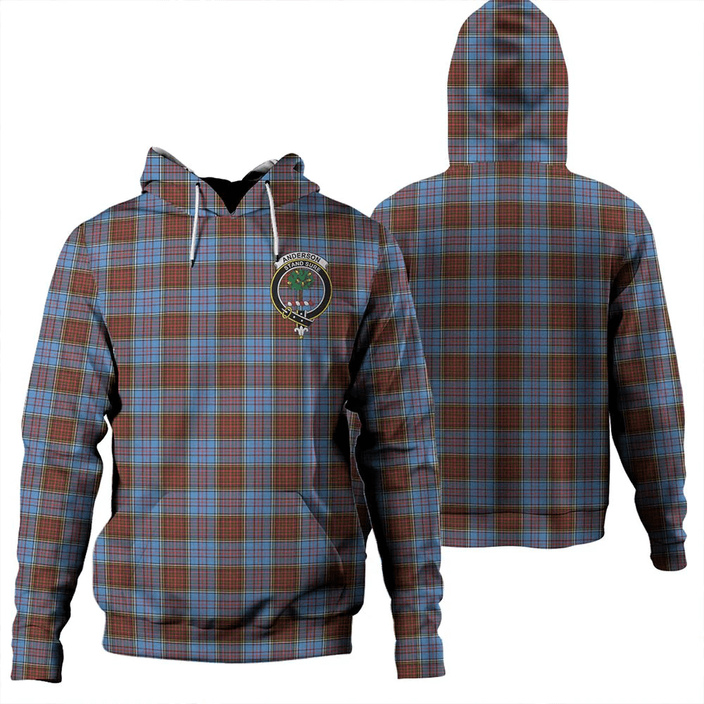 Clan Anderson Modern Tartan Hoodie Crest XA8TBJMS-1 Anderson Modern Tartan Hoodies   