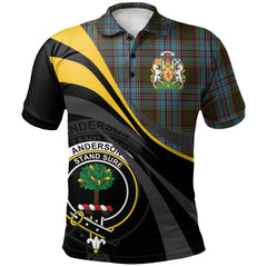 Clan Anderson Tartan Polo Shirt - Royal Coat Of Arms Style GD94 Anderson Tartan Tartan Polo   