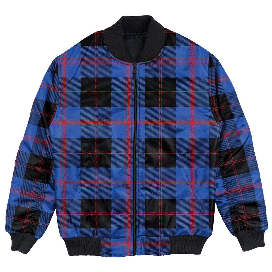 Clan Angus Modern Tartan Bomber Jacket GJ53 Angus Modern Tartan Tartan Bomber Jacket   