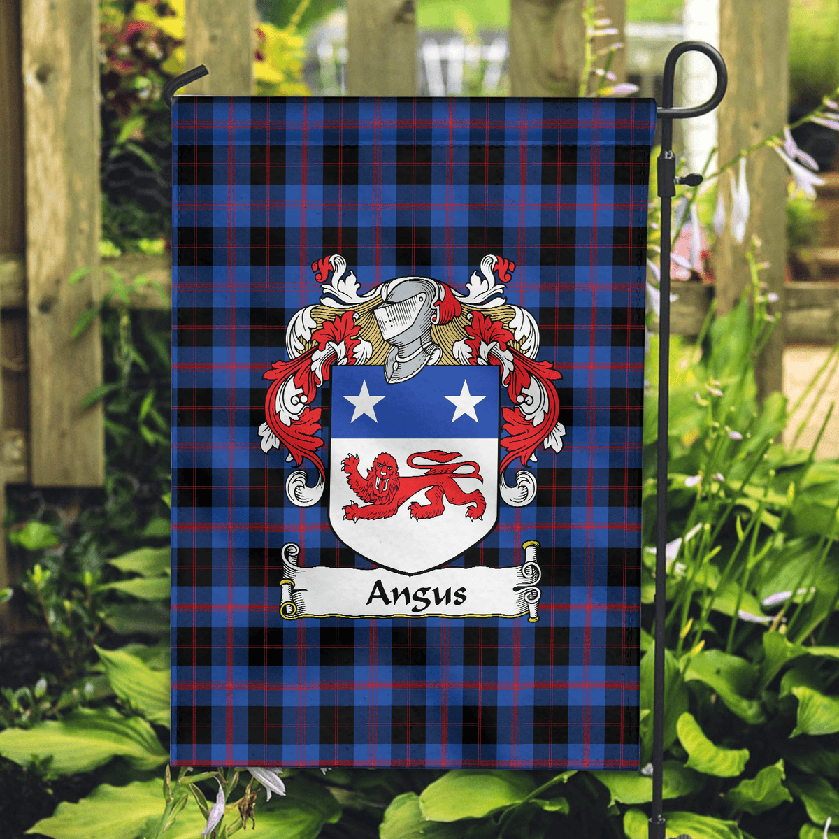 Clan Angus Modern Tartan Crest Garden Flag OX90 Clan Angus Tartan Today   