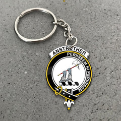 Clan Anstruther Tartan Crest Keychain CV99 Clan Anstruther Tartan Today   