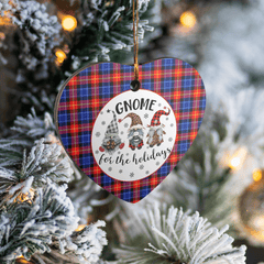 Clan Anstruther Tartan Gnome Heart Ceramic Ornament YX69 Anstruther Tartan Gnome Tartan Christmas   