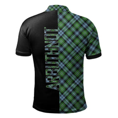 Clan Arbuthnot Ancient Tartan Polo Shirt Half of Me - Cross Style IJ22 Arbuthnot Ancient Tartan Tartan Polo   