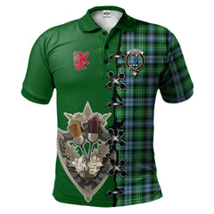 Clan Arbuthnot Ancient Tartan Polo Shirt - Lion Rampant And Celtic Thistle Style DS26 Arbuthnot Ancient Tartan Tartan Polo   