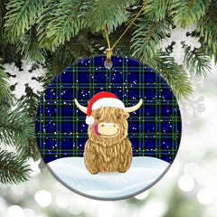 Clan Arbuthnot Modern Tartan Christmas Ceramic Ornament Highland Cows Style NO96 Arbuthnot Modern Tartan Tartan Ornament   