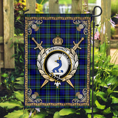 Clan Arbuthnot Modern Tartan Crest Garden Flag  - Celtic Thistle  IA25 Clan Arbuthnot Tartan Today   