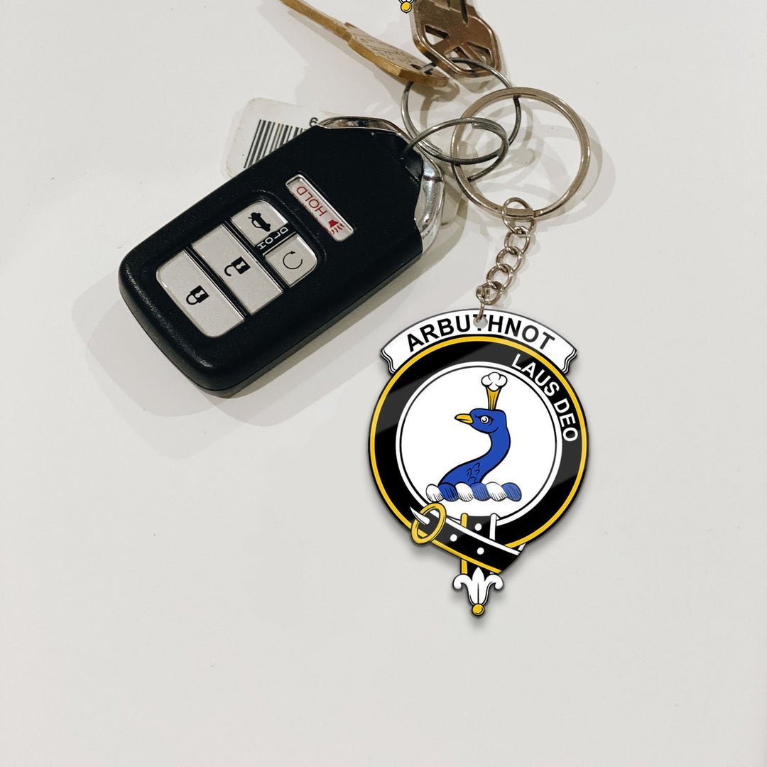 Clan Arbuthnot Tartan Crest Keychain ZM63 Clan Arbuthnot Tartan Today   