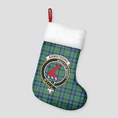 Clan Armstrong Ancient Tartan Crest Christmas Stocking GD60 Armstrong Ancient Tartan Tartan Stocking   