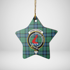 Clan Armstrong Ancient Tartan Crest Star Ceramic Ornament HX83 Armstrong Ancient Tartan Tartan Christmas   