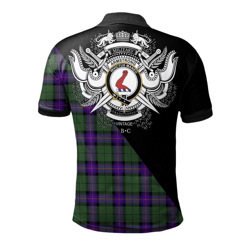 Clan Armstrong Modern Clan - Military Polo Shirt DI77 Armstrong Modern Tartan Tartan Polo   