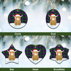 Clan Armstrong Modern Tartan Christmas Ceramic Ornament Highland Cows Style HJ51 Armstrong Modern Tartan Tartan Ornament   