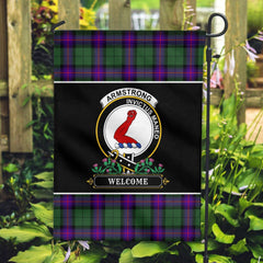 Clan Armstrong Modern Tartan Crest Garden Flag  - Welcome  CS66 Clan Armstrong Tartan Today   