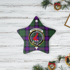 Clan Armstrong Modern Tartan Crest Star Ceramic Ornament XS63 Armstrong Modern Tartan Tartan Christmas   