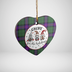 Clan Armstrong Modern Tartan Gnome Heart Ceramic Ornament JJ25 Armstrong Modern Tartan Gnome Tartan Christmas   