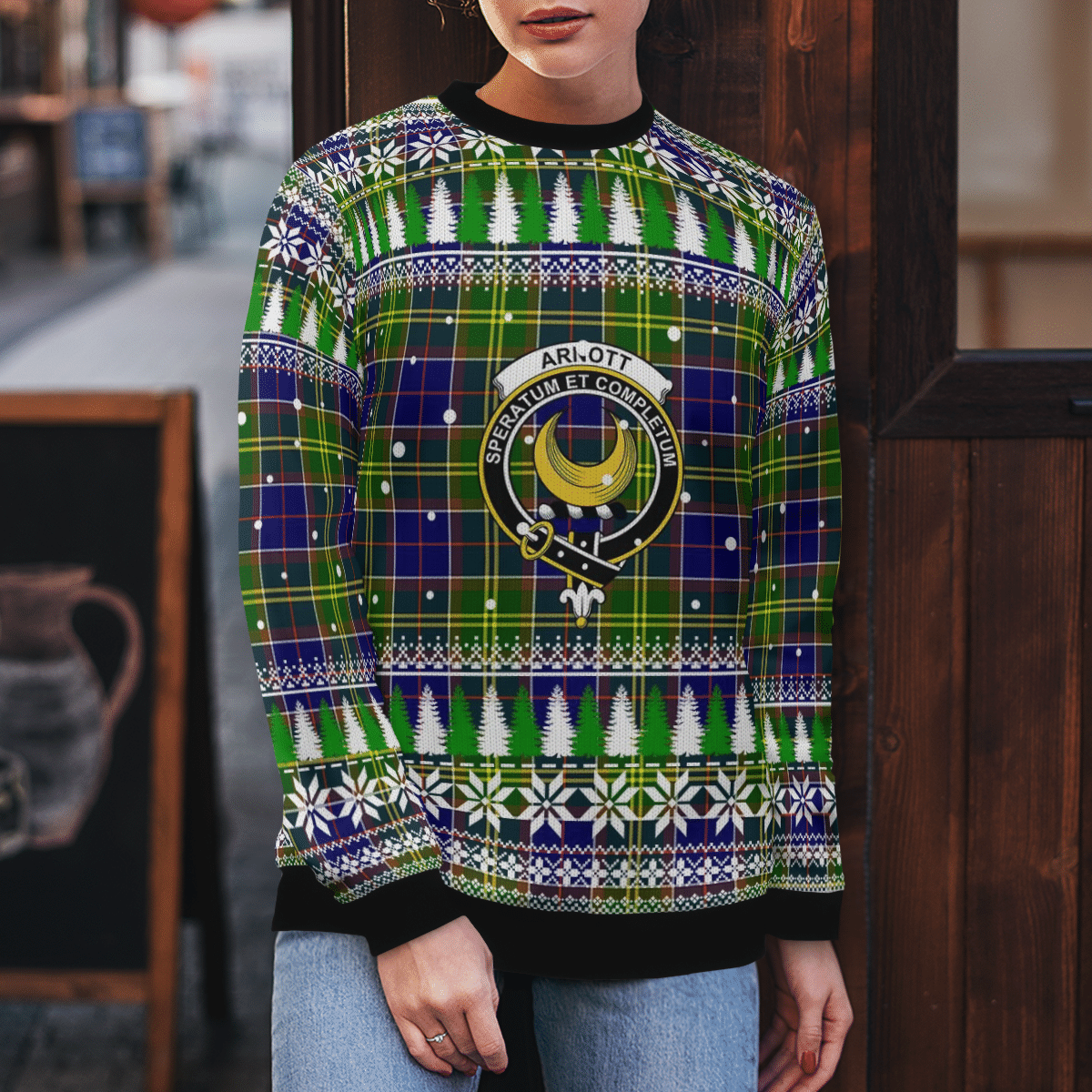 Clan Arnott Crest Tartan Christmas Ugly Sweater AN91 Arnott Crest Tartan Tartan Ugly Sweater   