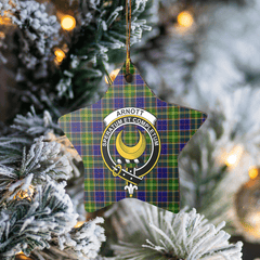 Clan Arnott Tartan Crest Star Ceramic Ornament NT25 Arnott Tartan Tartan Christmas   