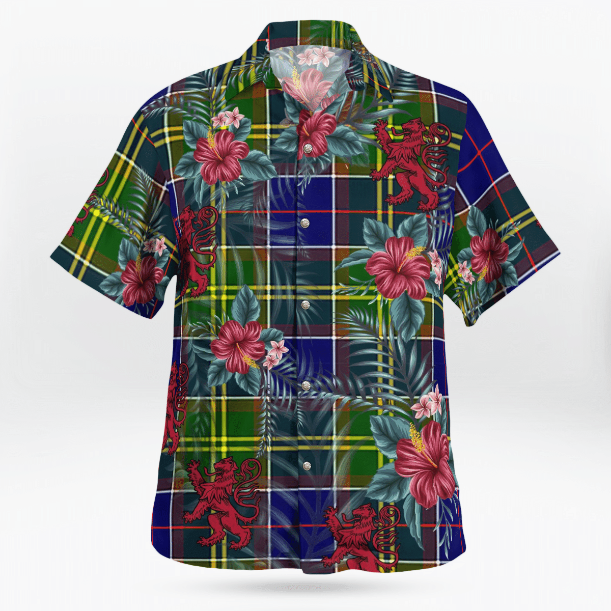 Clan Arnott Tartan Scottish Lion Hawaiian Shirt RM84 Arnott Tartan Tartan Hawaii Shirt   