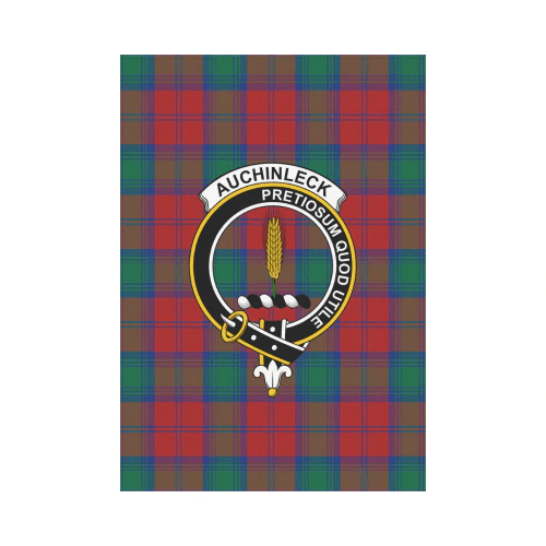 Clan Auchinleck Tartan Crest Garden Flag WQ18 Clan Auchinleck Tartan Today   