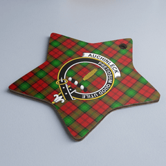 Clan Auchinleck Tartan Crest Star Ceramic Ornament AE47 Auchinleck Tartan Tartan Christmas   