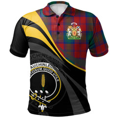 Clan Auchinleck Tartan Polo Shirt - Royal Coat Of Arms Style XU67 Auchinleck Tartan Tartan Polo   