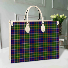 Clan Ayrshire District Tartan Leather Bag FK62 Clan Ayrshire Tartan Today   