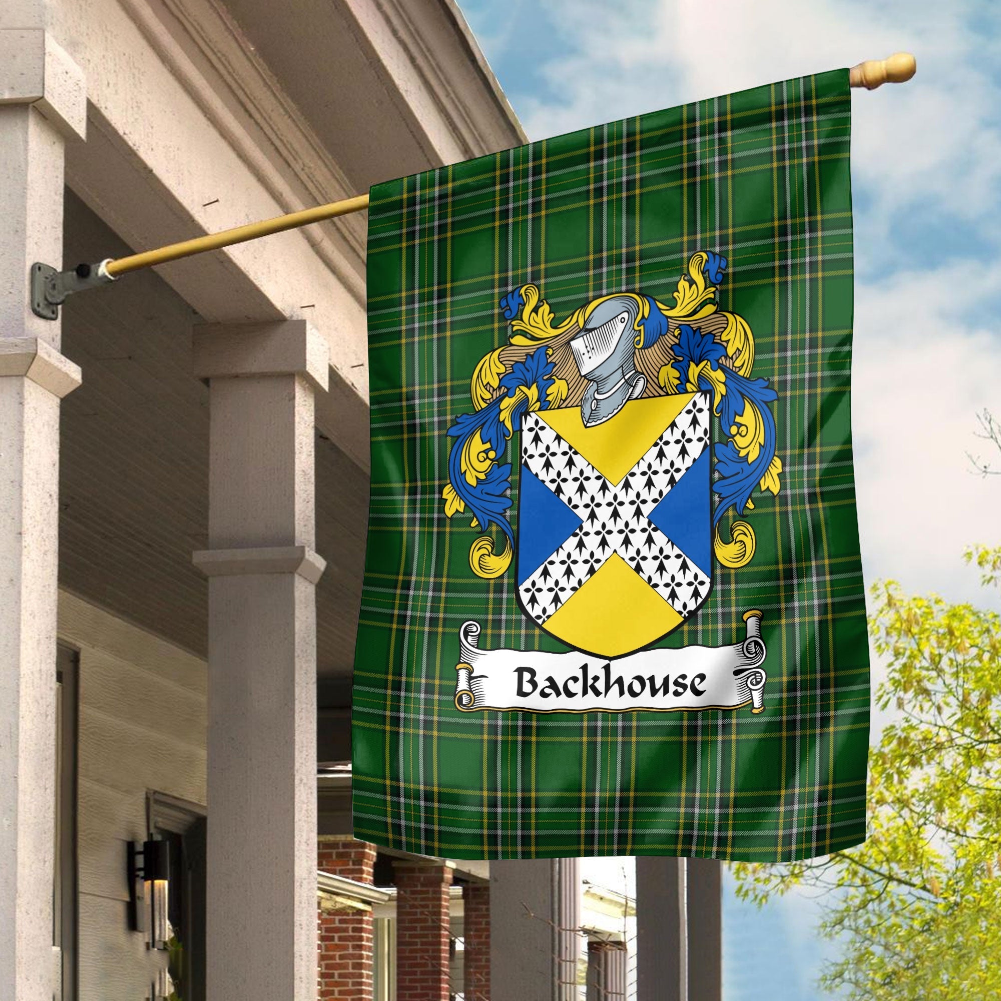 Clan Backhouse Tartan Crest Garden Flag FX75 Clan Hall Tartan Today   