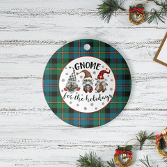 Clan Baillie Ancient Tartan Gnome Round Ceramic Ornament AF61 Baillie Ancient Tartan Tartan Christmas   