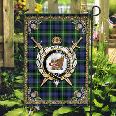 Clan Baillie Modern Tartan Crest Garden Flag  - Celtic Thistle  QT58 Clan Baillie Tartan Today   