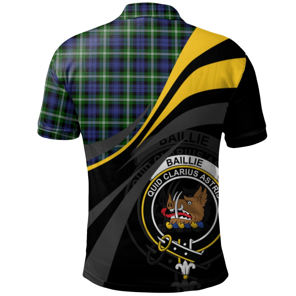 Clan Baillie Modern Tartan Polo Shirt - Royal Coat Of Arms Style YK54 Baillie Modern Tartan Tartan Polo   